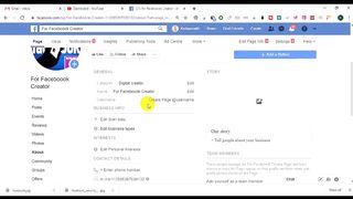 How To Create a FB Custom User Name on For Facebook Creator Facebook Page