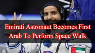 Emirati astronaut performs space walk
