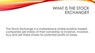 Introduction to Stock Exchange