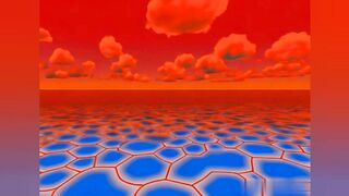A red sunset at sea...