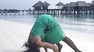 Yoga on the beach