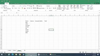 Excel ----Preparing marksheet and their total using functions