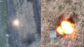 Ukrainian drones strike Russian soldiers in trenches in huge blasts