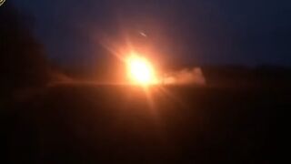 Ukrainian Marines fire artillery at Russian positions