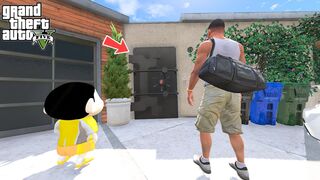 GTA 5: Shinchan and Franklin Found Secret Vault Door Outside Franklin's House in GTA 5!