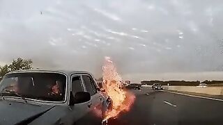Rescue from a Burning Car