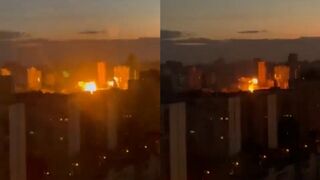 BREAKING NEWS Two explosions in center of Kyiv Ukraine Likely drones