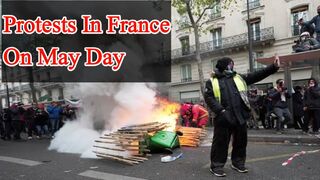 Protests in France on May Day march