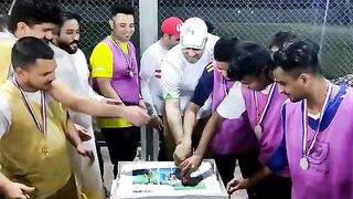 لكرة القدم 2023  المذاق جلاء العراقية IRAQI restaurant tournament 2023 cutting the cake