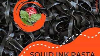 Squid Ink Pasta with Tangy Tomato Sauce