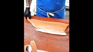 ASMR Salmon Fillets Cutting