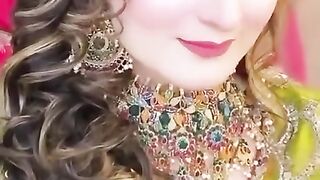 Wedding jewelry collection and bridal makeup