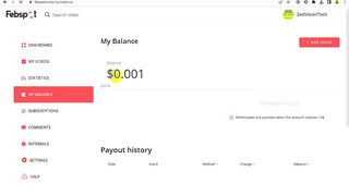 My Earning Start on Febspot Video Upload Monetize Earnings Website