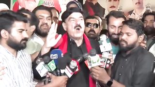 law and constitution will win, Sheikh Rasheed's bold talk outside Zaman Park. | Public News