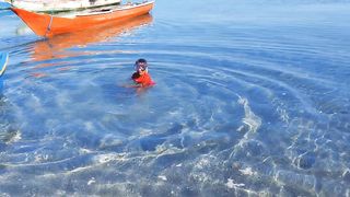 Little Boy Is Very Good at Swim