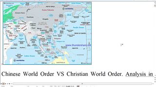 China World Order verses Christian World Order