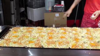 Travailleurs les plus rapides - compétence incroyable du maître okonomiyaki - japonaise