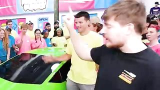 The last to remove his hand from the Lamborghini, keeps it.