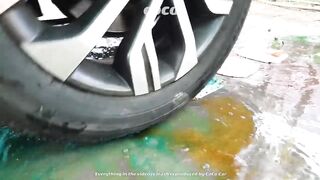 satisfying !! destroy things using car wheels