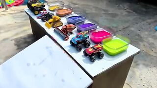 Disney Pixar Cars falling into deep pool,