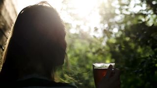 Drinking tea on a cool morning. Please subscribe.
