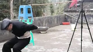 What a skill, cute oldman, acrobatics, amazing oldman
