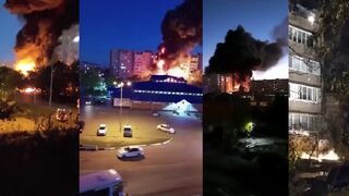Russian aircraft crashed into a residential area in Yeysk. It was likely operating from Russian Naval Air Station