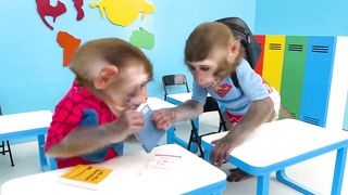 Baby Monkey goes to school