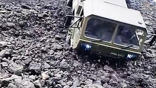 Army truck out of control