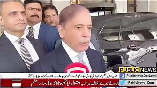 Prime Minister Shehbaz Sharif is answering questions from media | Public News