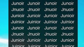 How Fast You Find The Word "Junior" ?