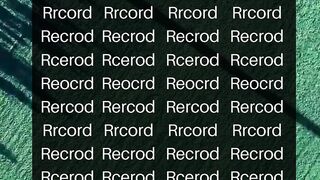 How Fast You Find The Word "Record" ?
