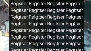 How Fast You Find The Word "Register" ?