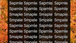 How Fast You Find The Word "Sample" ?