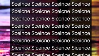How Fast You Find The Word "Science" ?