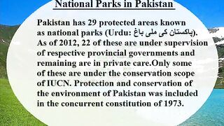 The National Parks of Pakistan.