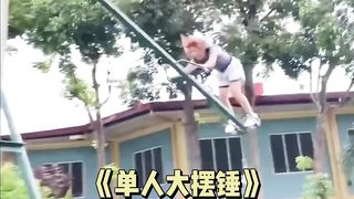 Wow incredible skills 360 swing ????