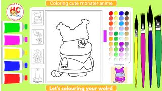 Let's Coloring Cute Monster Anime