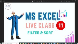 Excel Filter & Sort Video Live Class