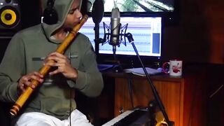 Indian guy singing a beautiful flute with Lord Krishna and this video is world all over India