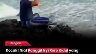 Viral dijagat maya, video unggahan seorang pria yang tengah memanggil Nyi Roro Kidul bikin heboh warganet