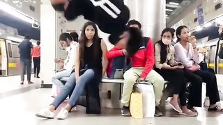 Cute shocking prank backflip