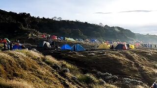 morning atmosphere in the mountains of Indonesia