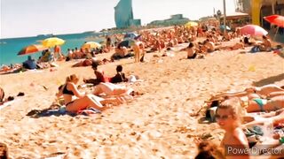 The Magic of Barcelona's Beaches: "Paseo en la mejor playa de Barcelona, España"