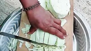 Cabbage Cooking in Village #Shorts