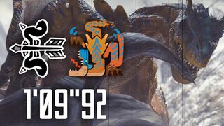 Fast Bow Solo Tigrex Speedrun in 1'09"92 - Monster Hunter Rise Sunbreak insane Absolute Power Quest!