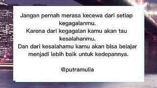 Jangan pernah kecewa dengan kegagalan