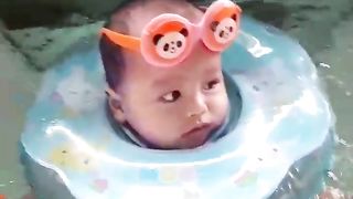 The momment of  swimming