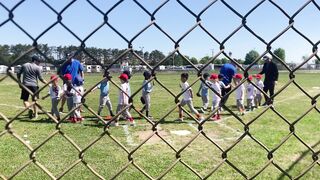 Young little league star shows sportsmanship