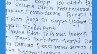 Indonesian Papuan Armed Criminal Group (KKB), leave a letter for the owner of the water supply